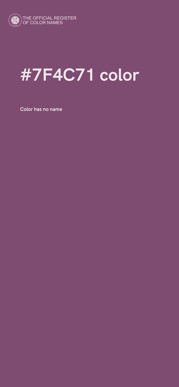 #7F4C71 color image