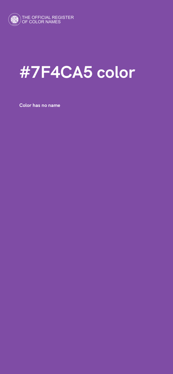 #7F4CA5 color image