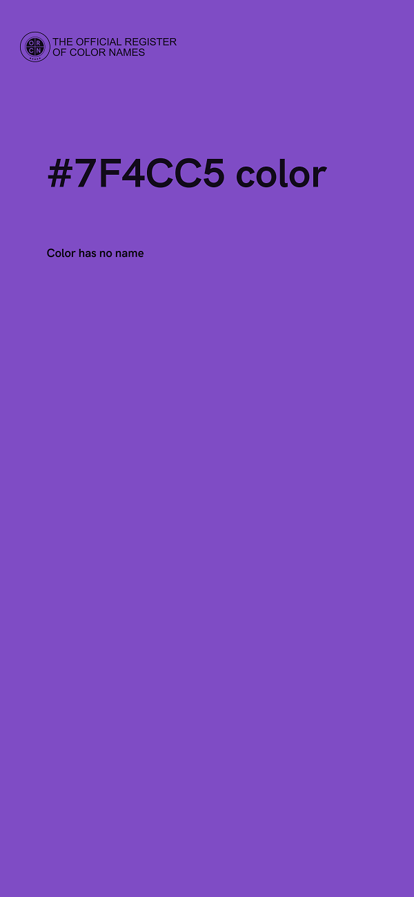 #7F4CC5 color image