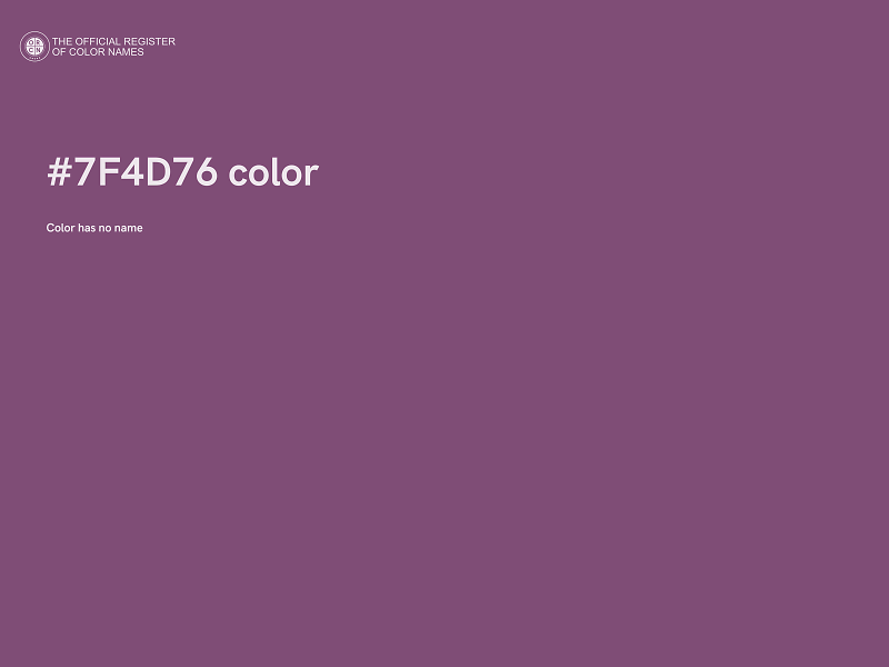 #7F4D76 color image