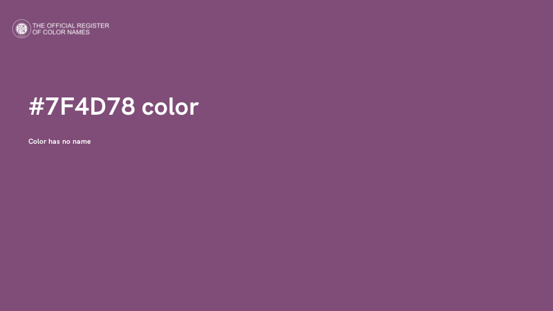 #7F4D78 color image