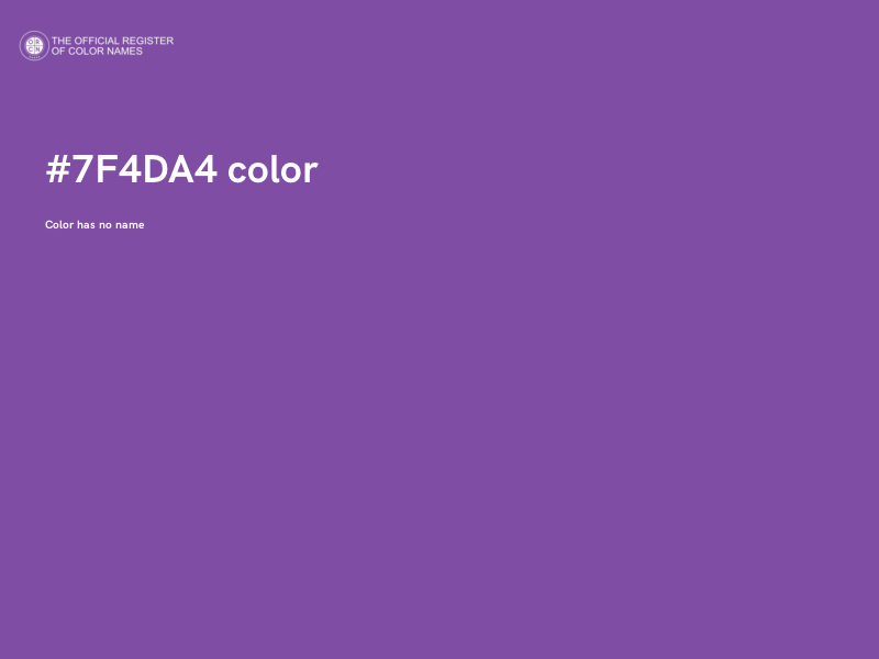 #7F4DA4 color image