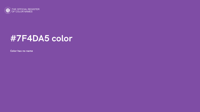 #7F4DA5 color image
