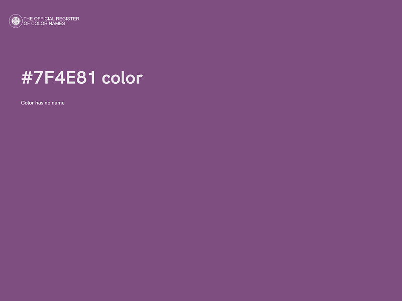 #7F4E81 color image