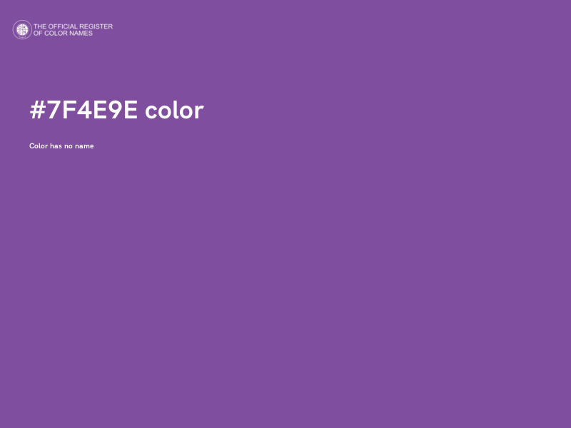 #7F4E9E color image