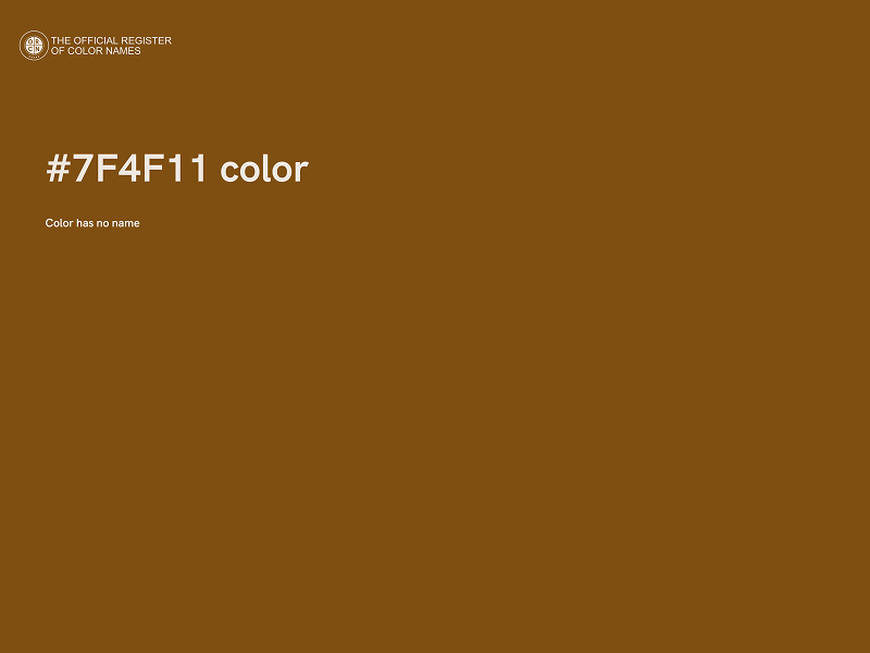 #7F4F11 color image