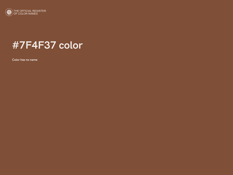 #7F4F37 color image