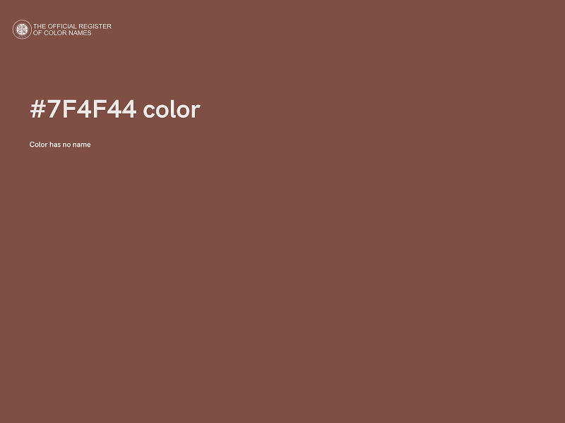 #7F4F44 color image