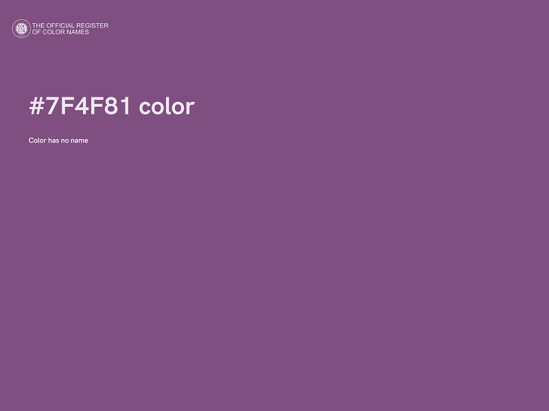 #7F4F81 color image