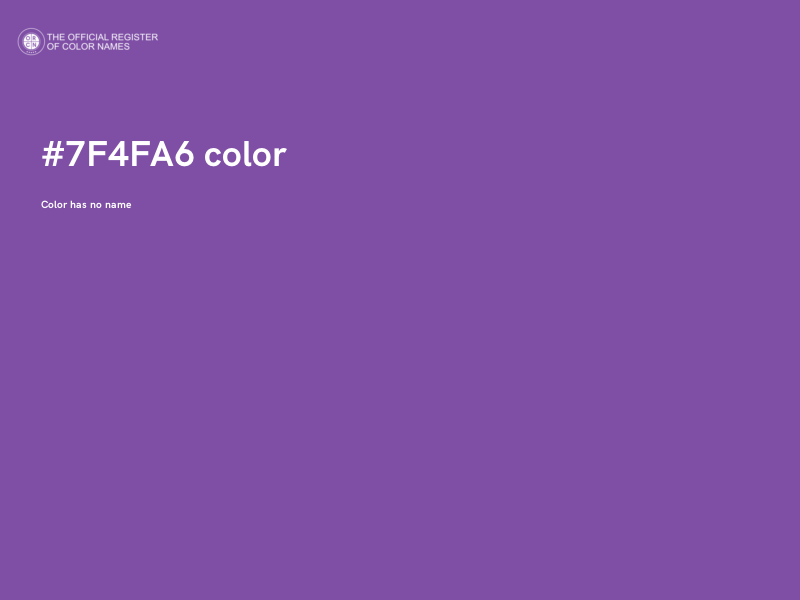 #7F4FA6 color image