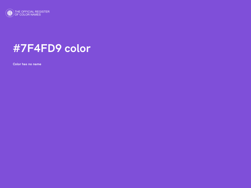 #7F4FD9 color image