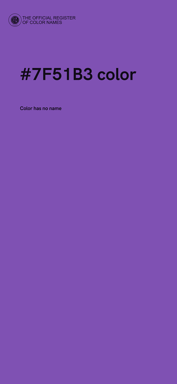 #7F51B3 color image
