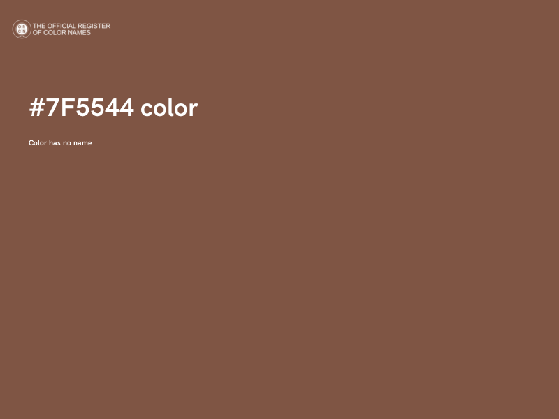 #7F5544 color image