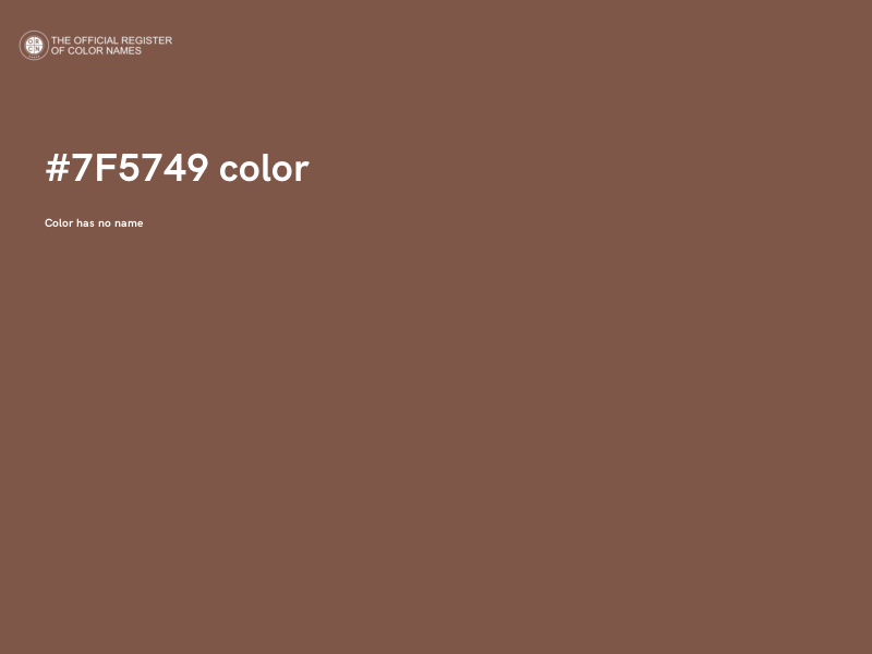 #7F5749 color image