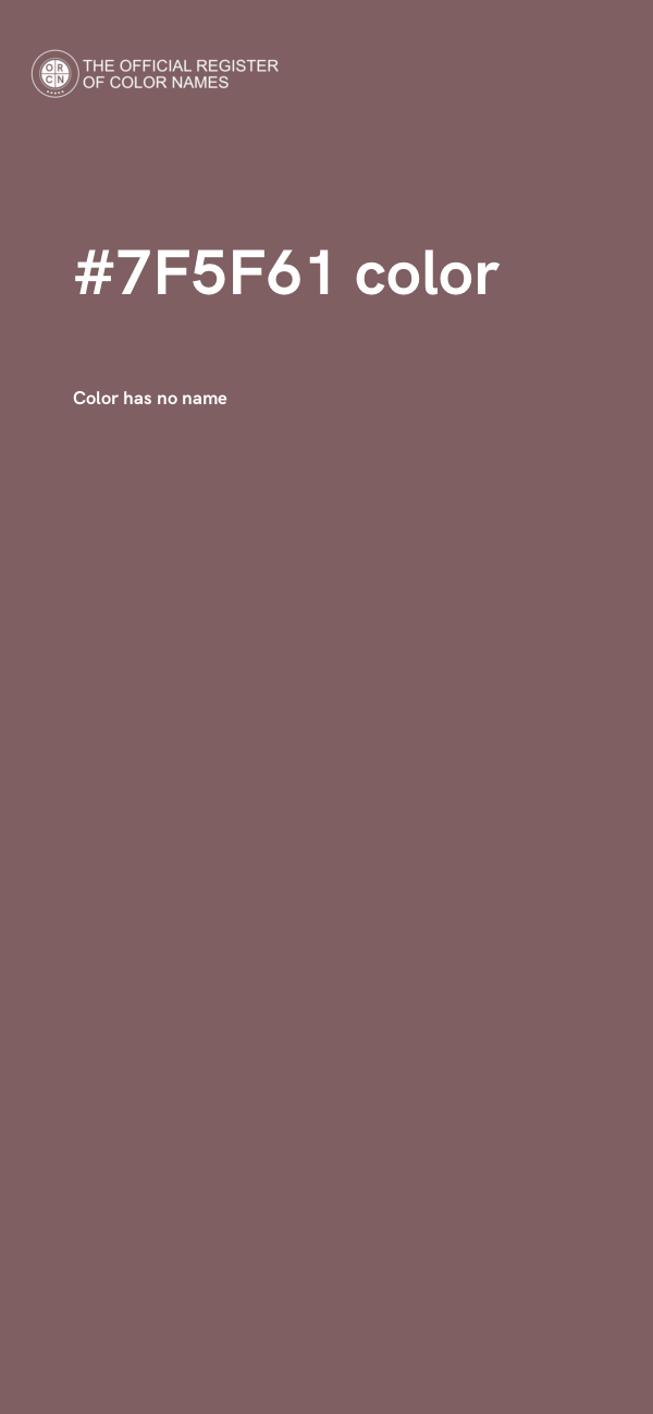 #7F5F61 color image