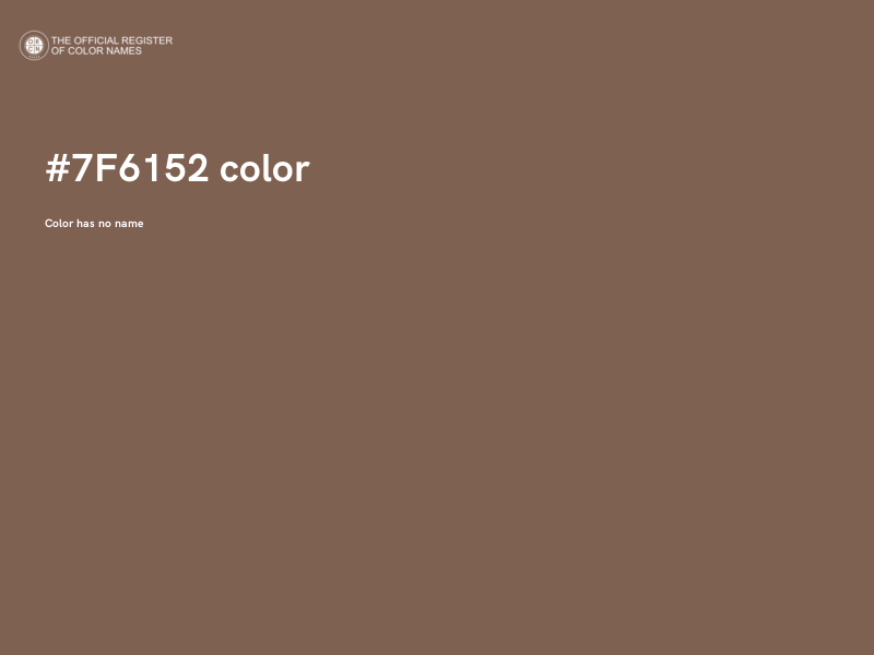 #7F6152 color image