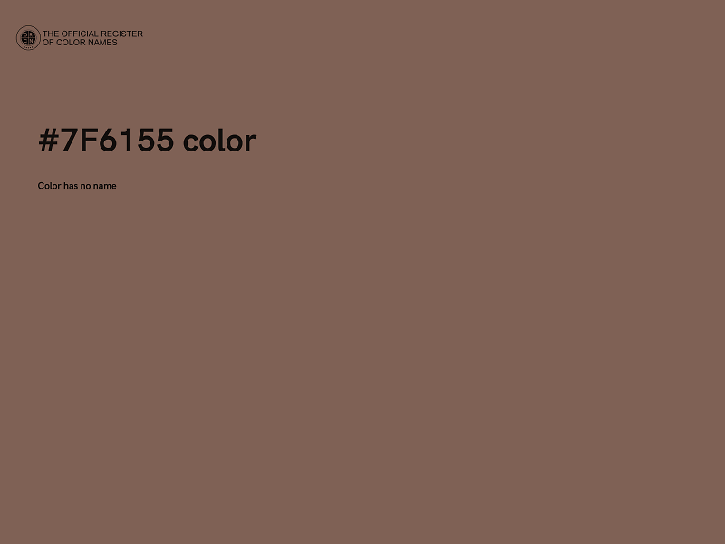 #7F6155 color image