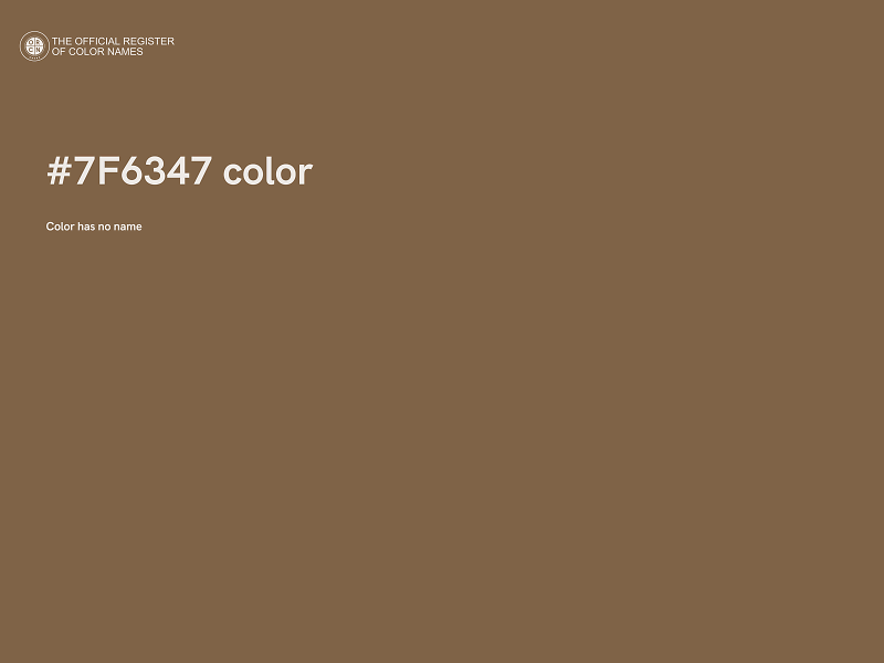 #7F6347 color image