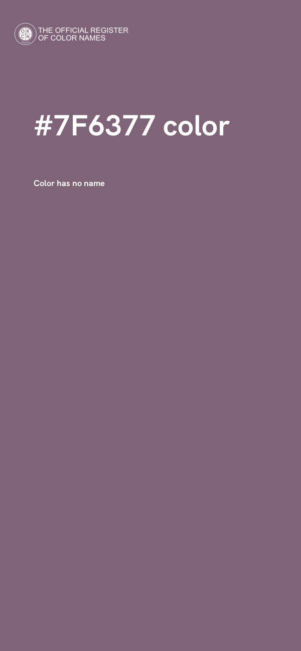#7F6377 color image