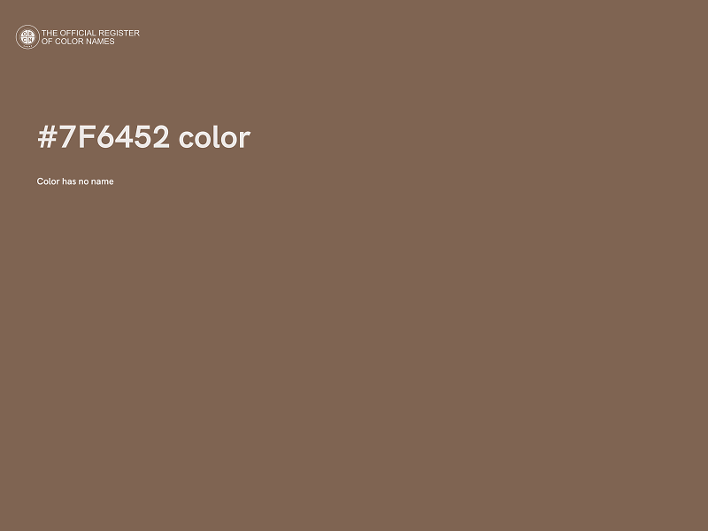 #7F6452 color image