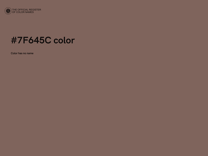 #7F645C color image