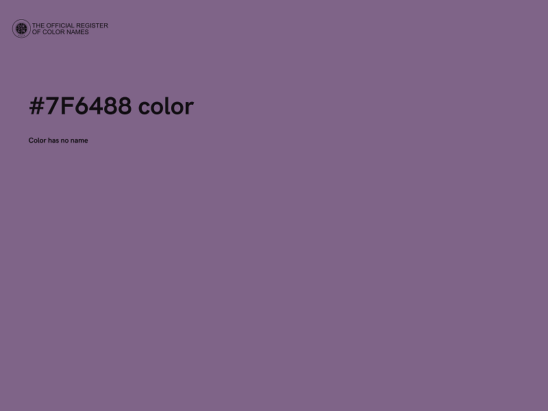 #7F6488 color image