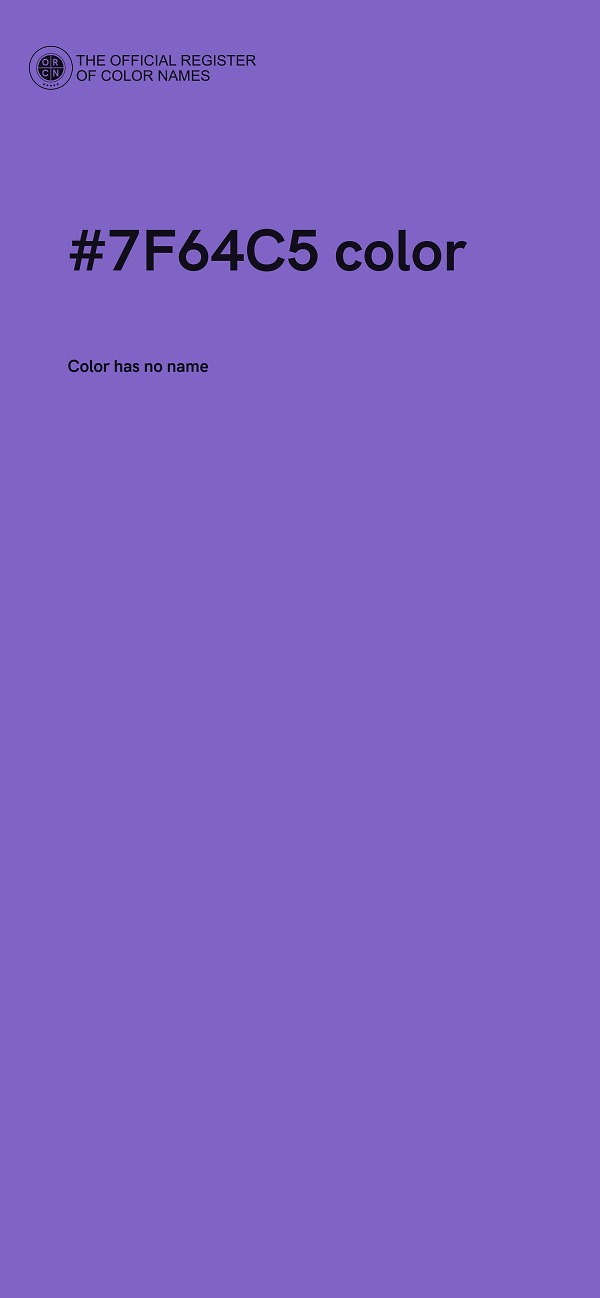 #7F64C5 color image