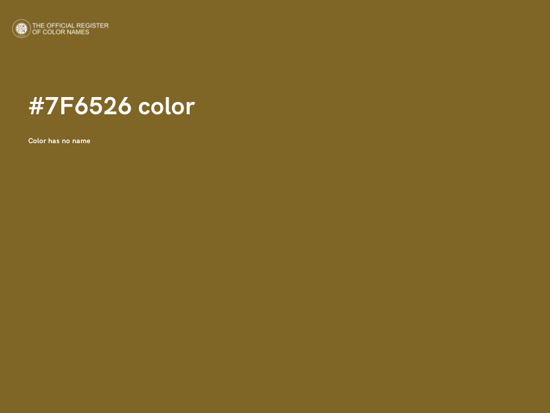 #7F6526 color image