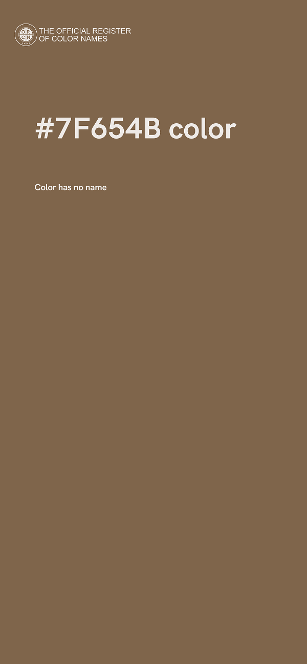 #7F654B color image