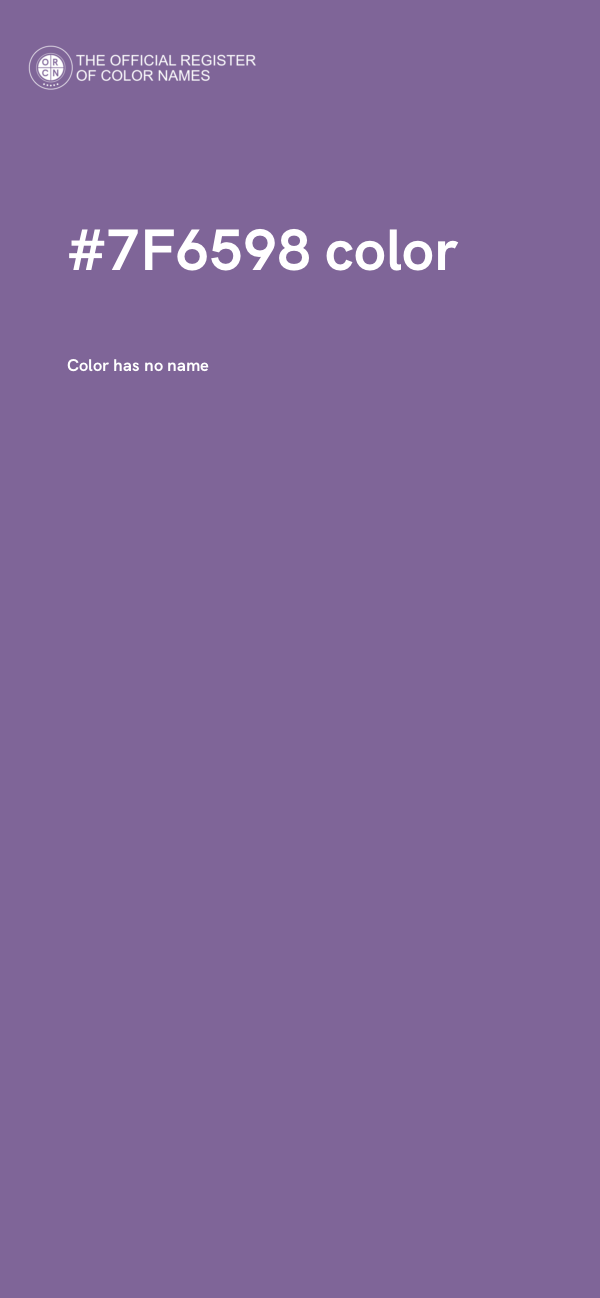 #7F6598 color image