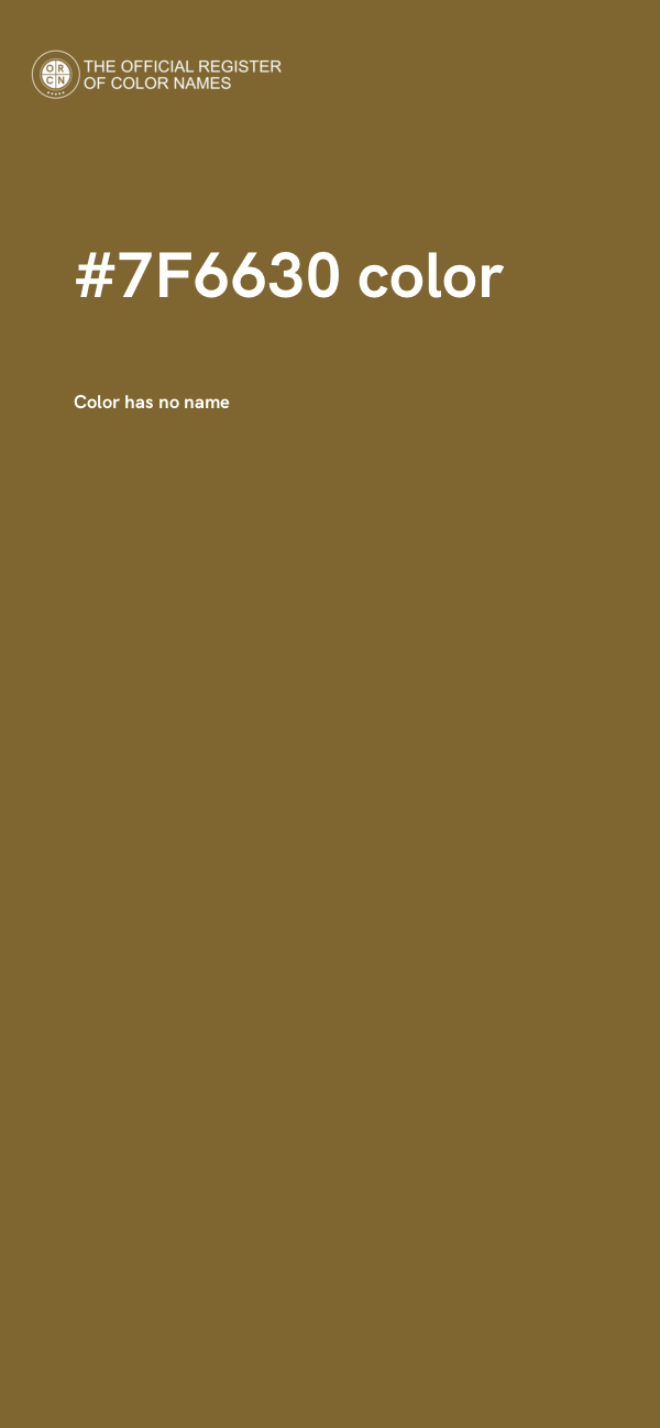 #7F6630 color image
