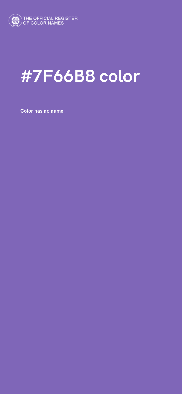 #7F66B8 color image