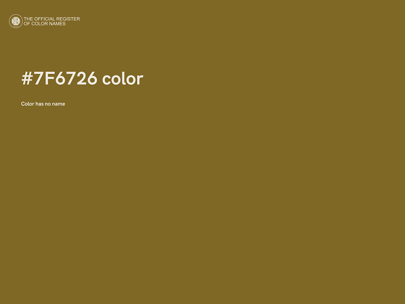 #7F6726 color image