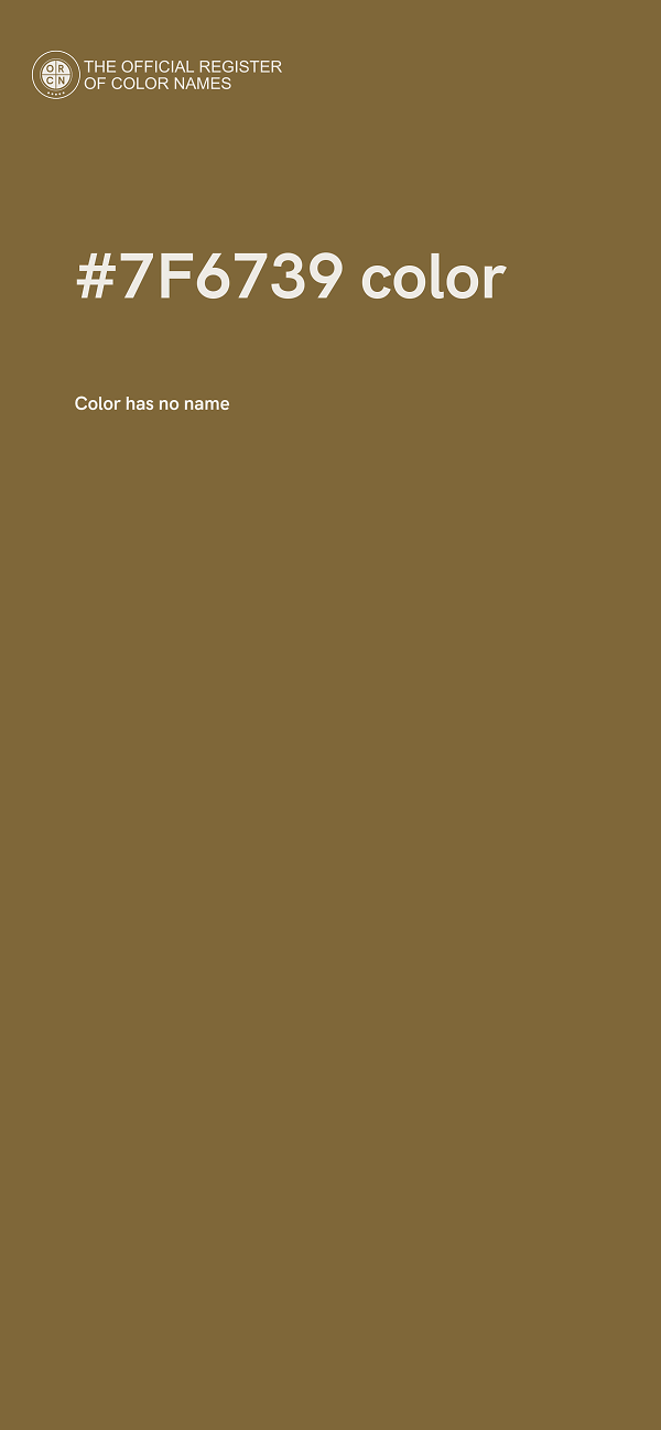 #7F6739 color image