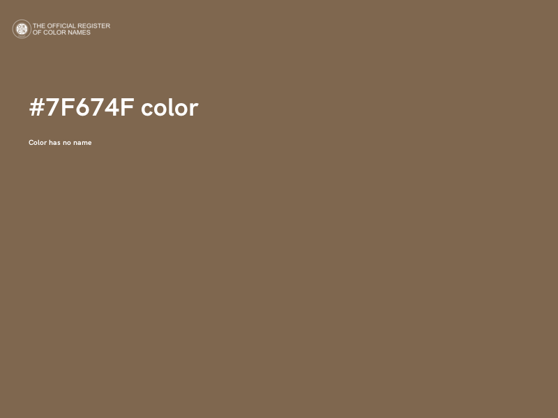 #7F674F color image