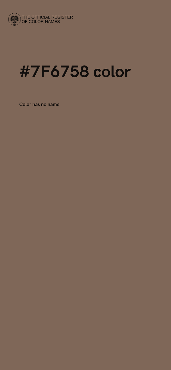 #7F6758 color image