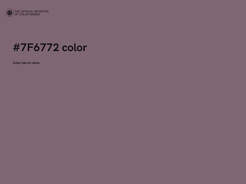 #7F6772 color image