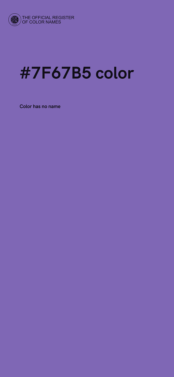#7F67B5 color image
