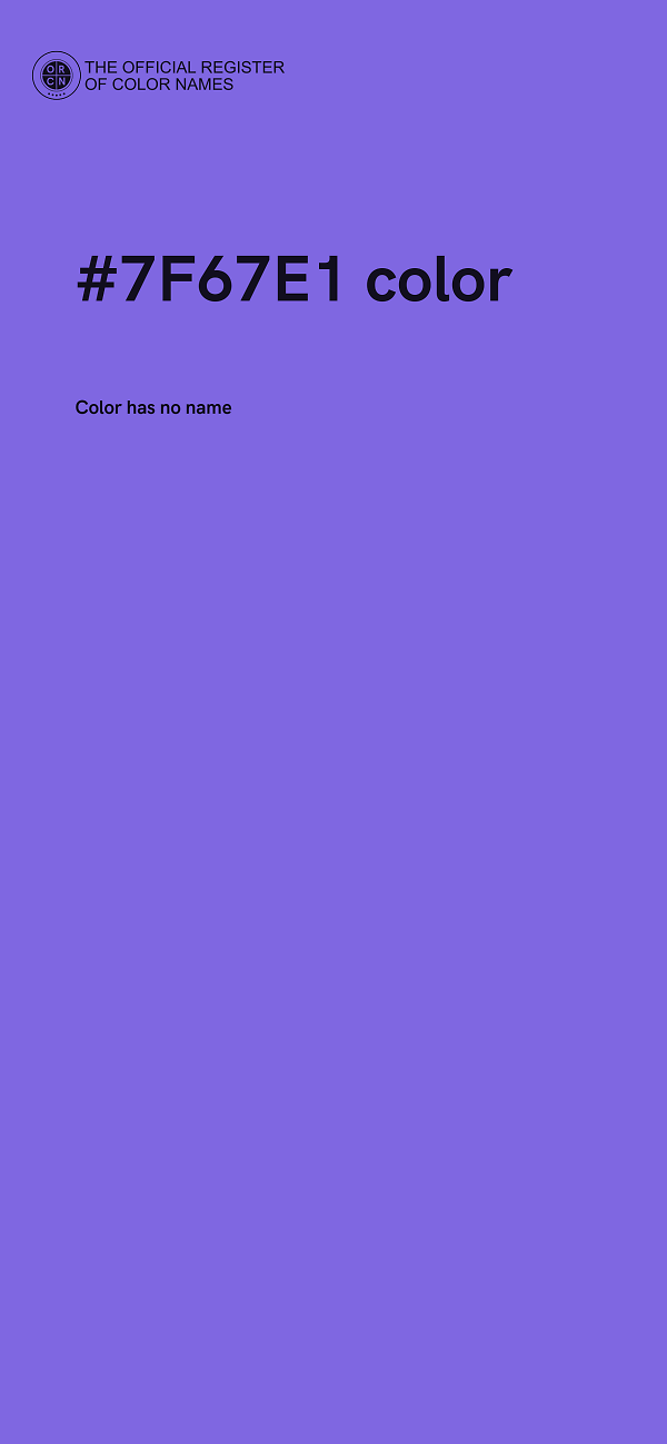 #7F67E1 color image