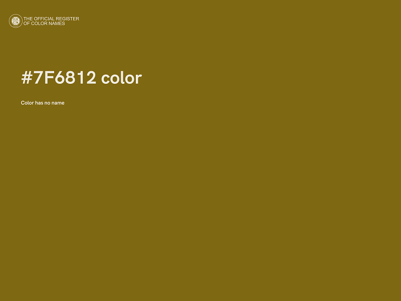 #7F6812 color image