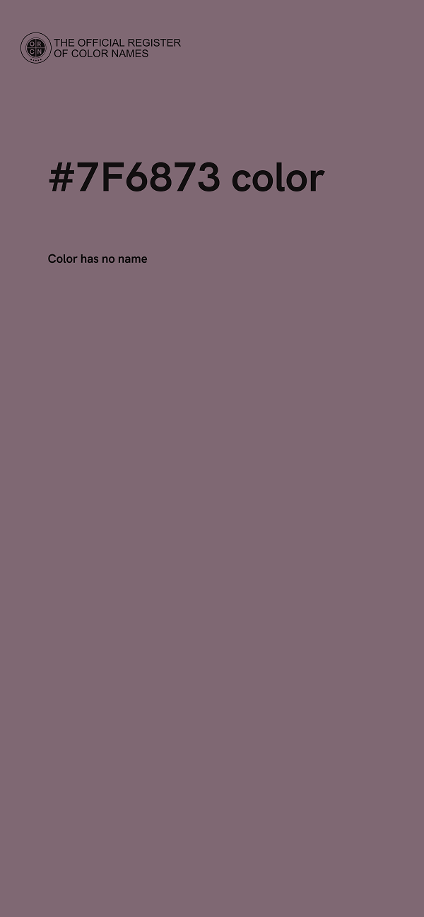 #7F6873 color image
