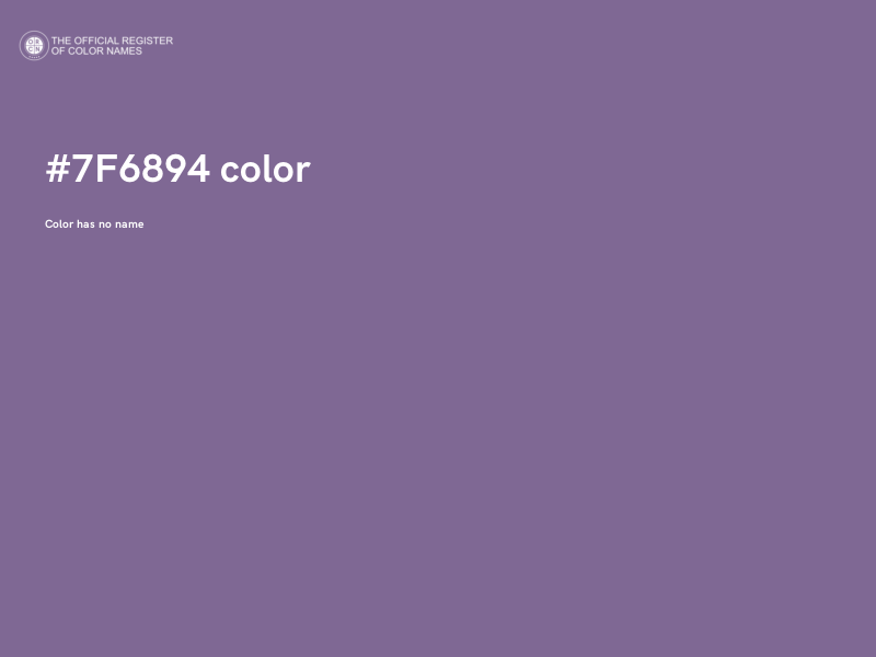 #7F6894 color image