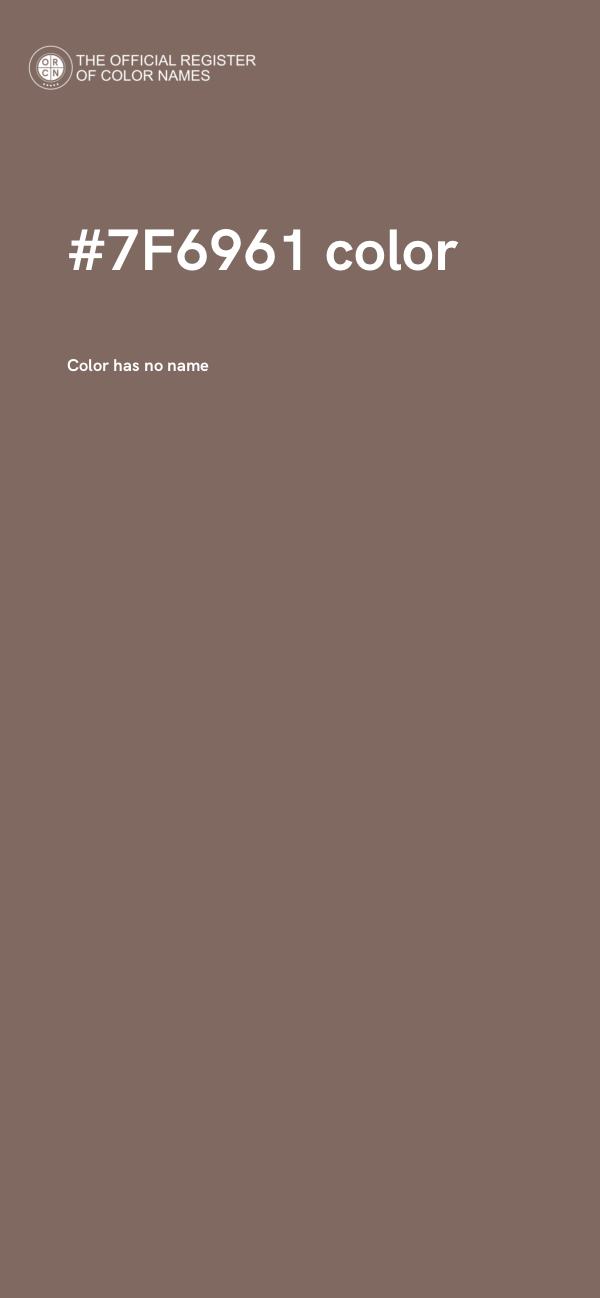 #7F6961 color image