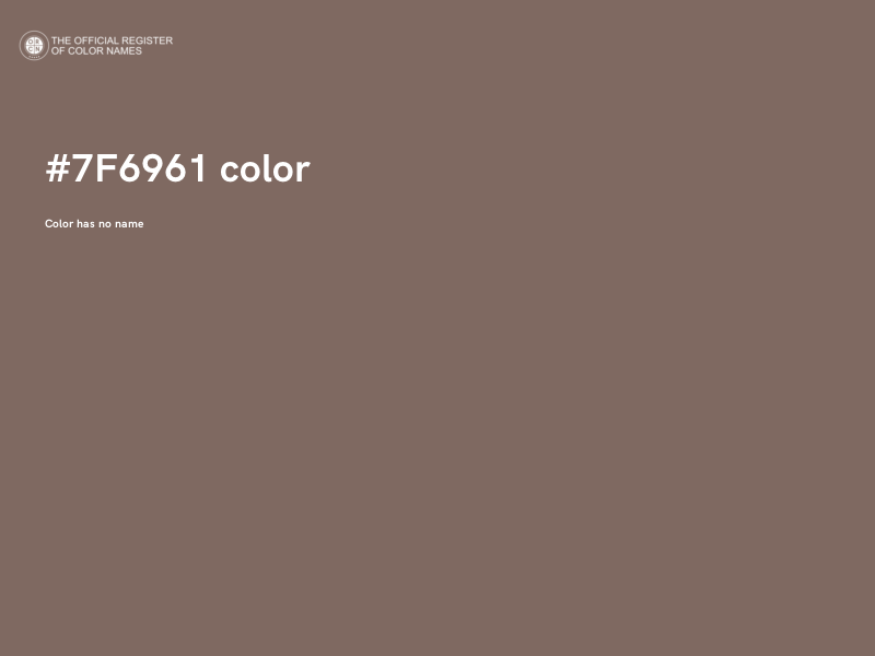 #7F6961 color image