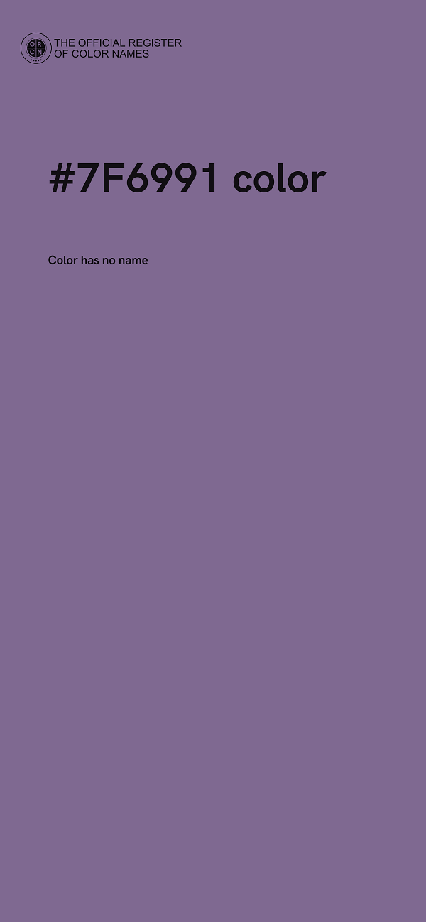 #7F6991 color image