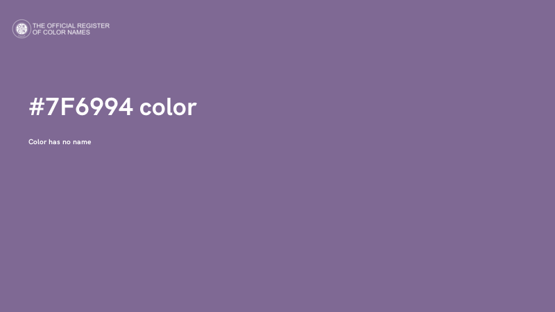 #7F6994 color image