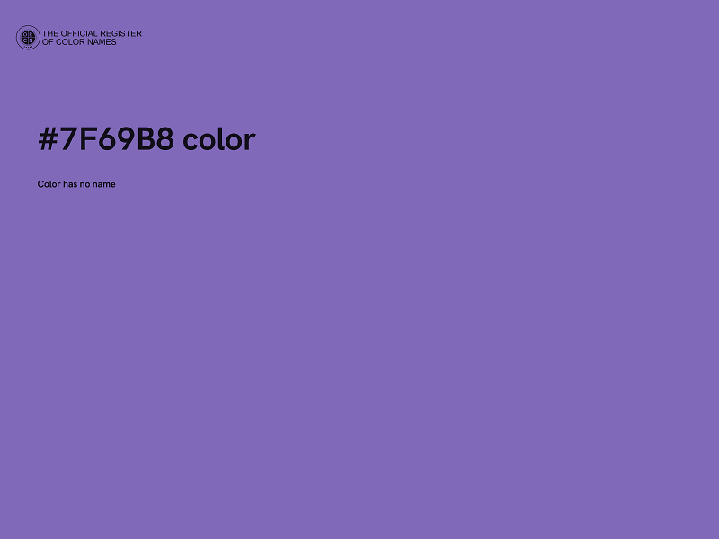 #7F69B8 color image