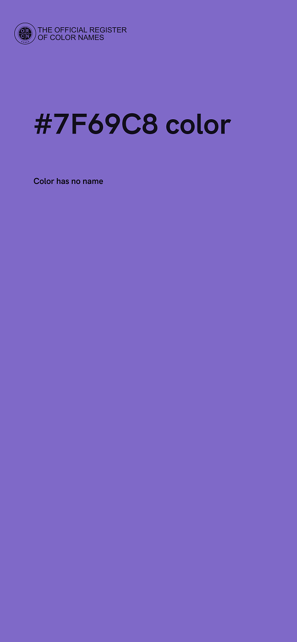 #7F69C8 color image