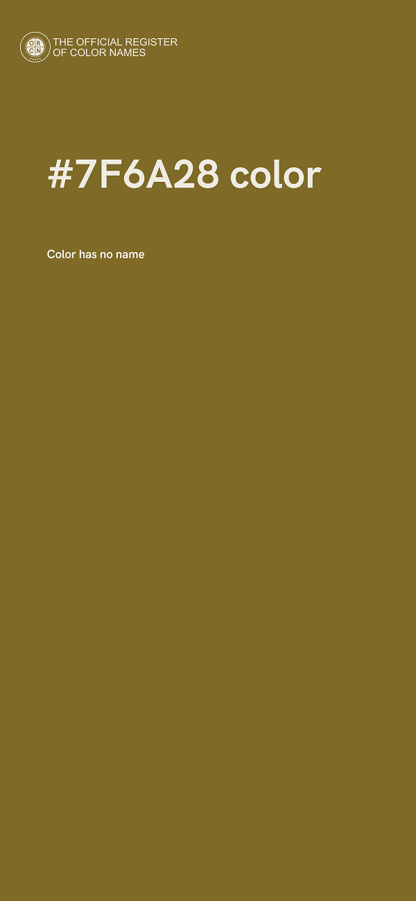 #7F6A28 color image