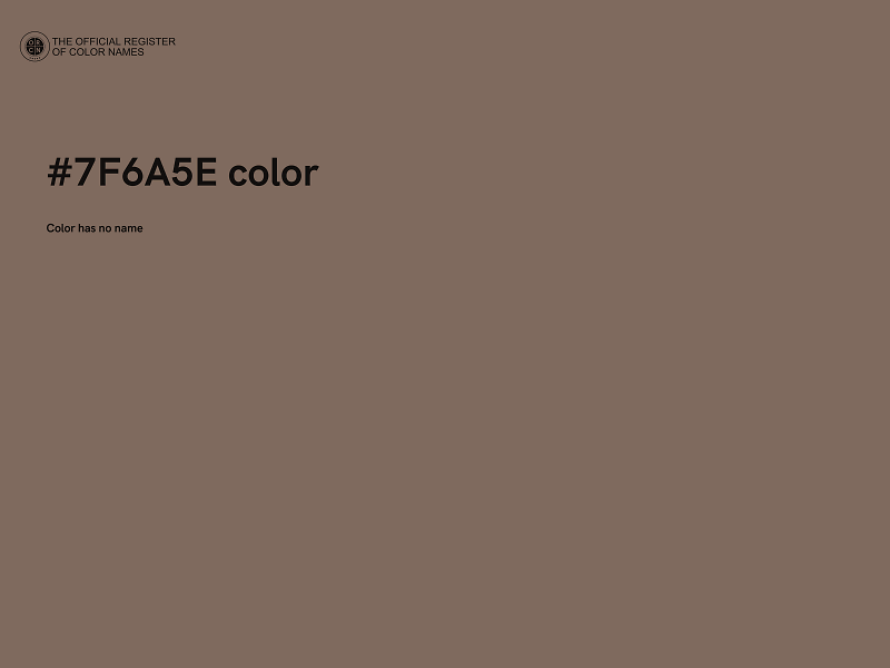 #7F6A5E color image